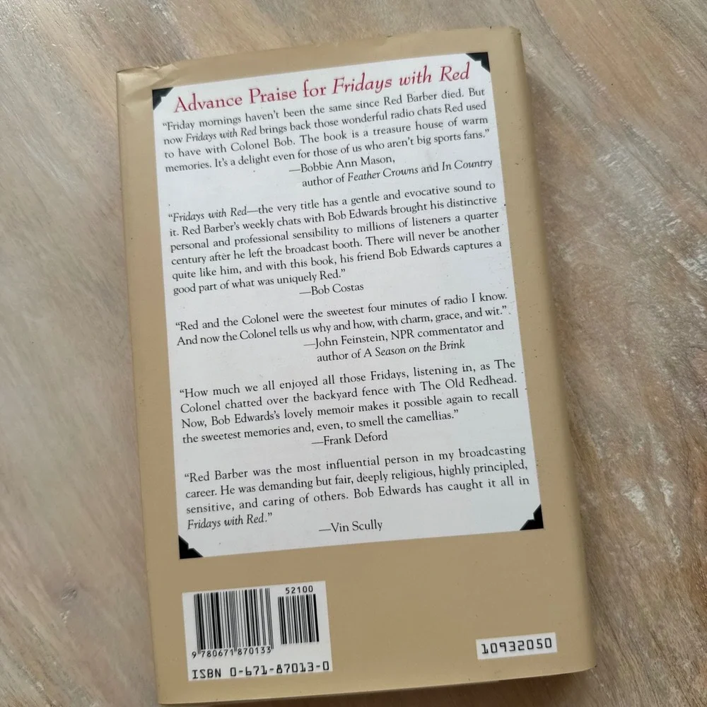 Fridays with Red Book Simon &‎ Schuster Tan Hardcover First Edition 1993 signed